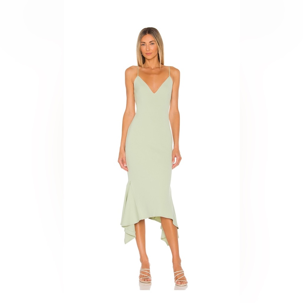 Midi Dress in Light Green/Sage